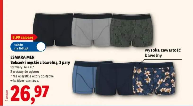 Bokserki męskie z bawełną 3-pak