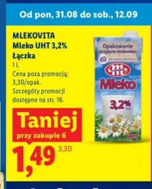 Mleko UHT Łączka Mlekovita 3,2%