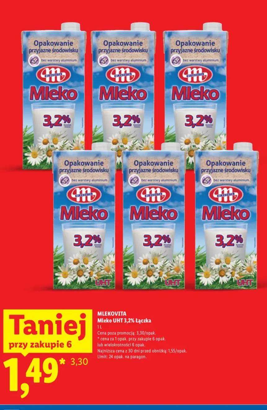 Mleko UHT Łączka Mlekovita 3,2%
