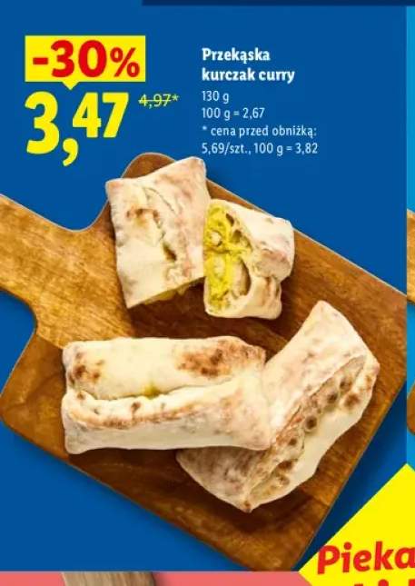 Przekąska kurczak curry Piekarnia Lidla