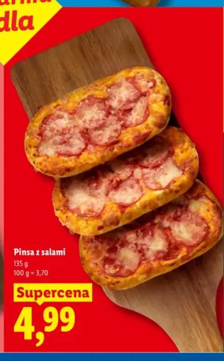 Pinsa z salami Piekarnia Lidla