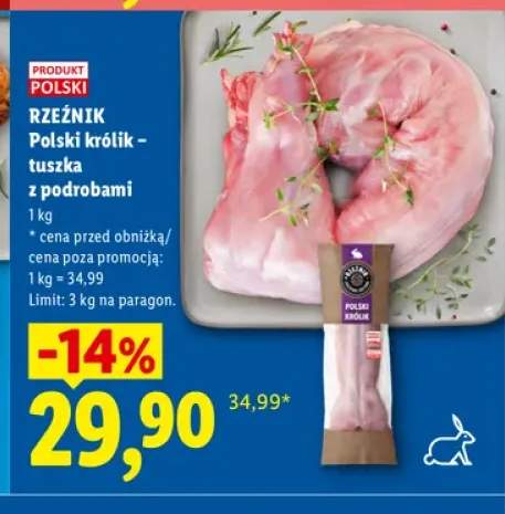Królik tuszka z podrobami Rzeźnik