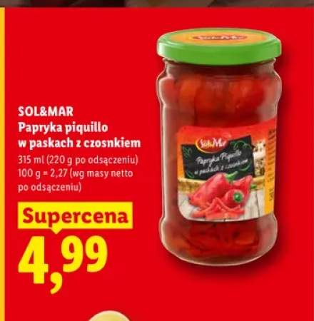 Papryka piquillo w paskach z czosnkiem Sol & Mar