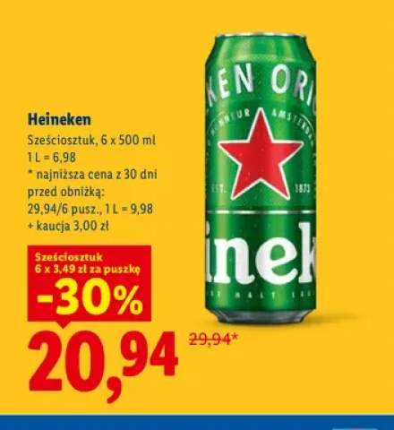 Piwo Heineken 6-pak 500 ml