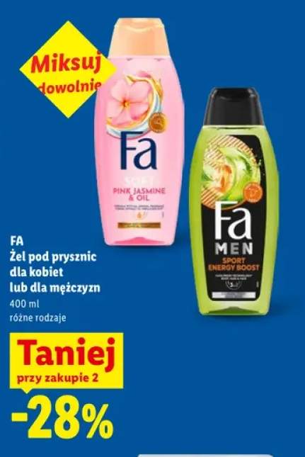 Żel pod prysznic dla kobiet Fa Soft Pink Jasmine & Oil +1 wariant