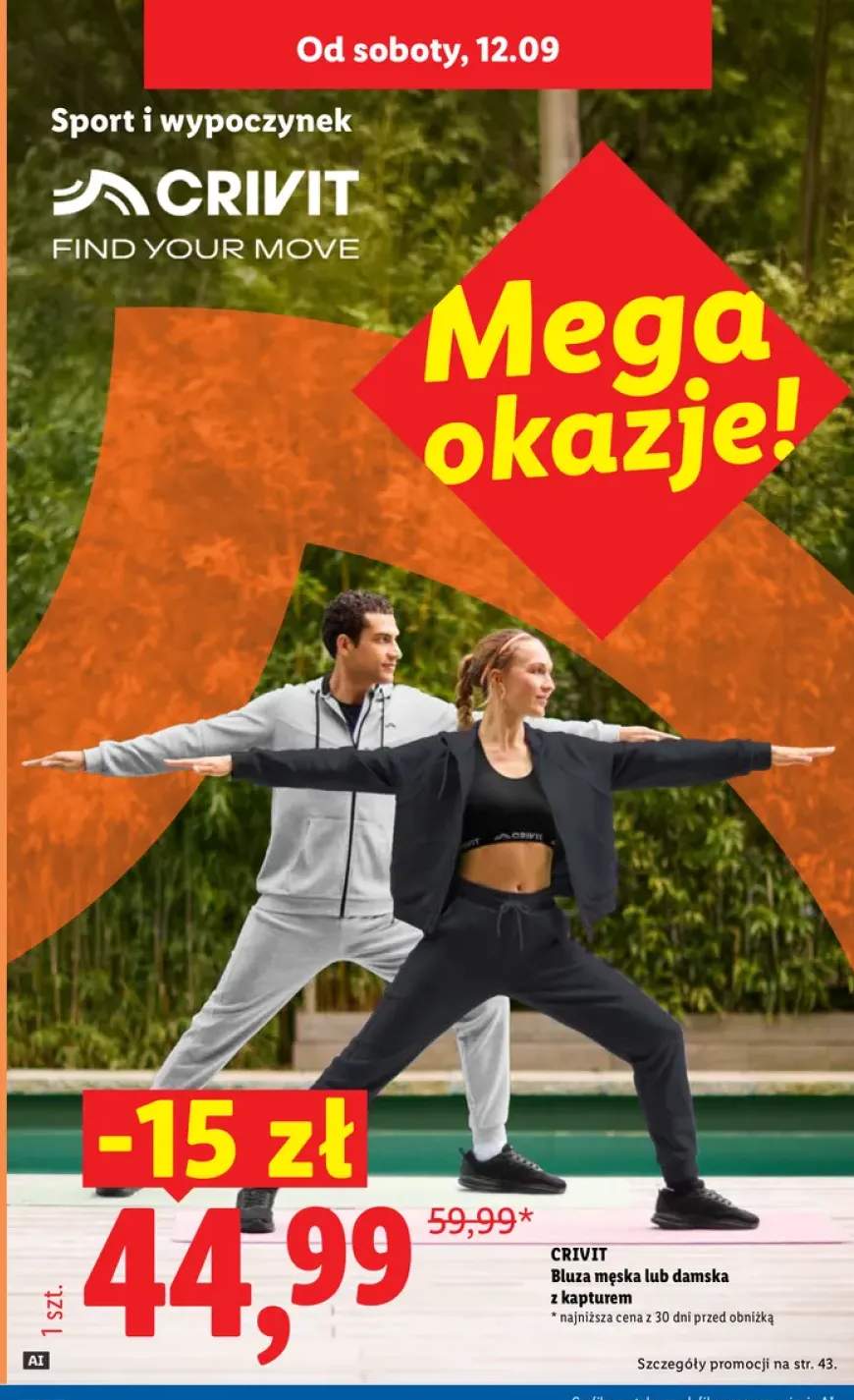 Bluza męska z kapturem Crivit +1 wariant