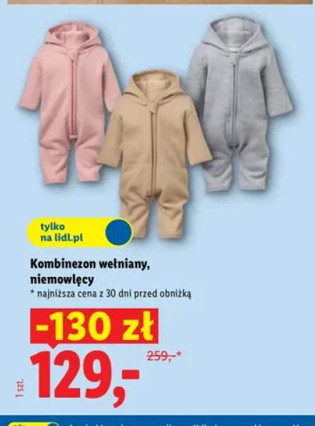 Kombinezon wełniany niemowlęcy