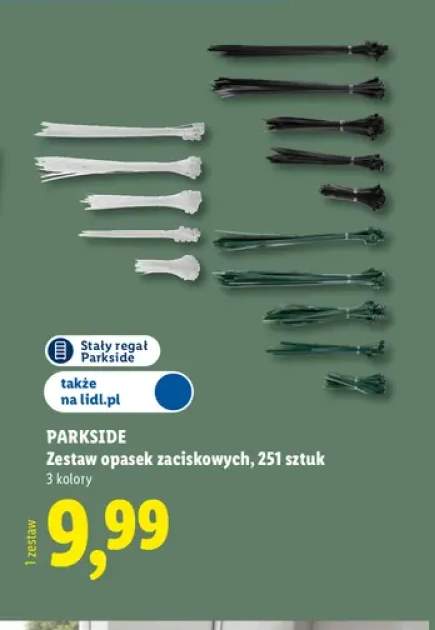 Zestaw opasek zaciskowych Parkside