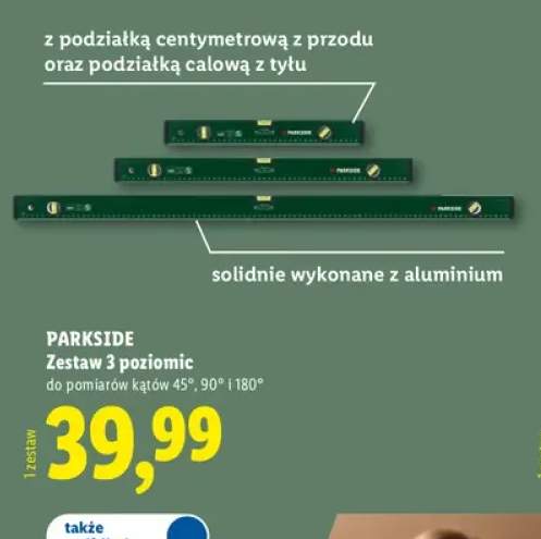 Zestaw 3 poziomic Parkside