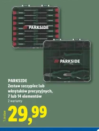 Zestaw szczypiec precyzyjnych Parkside 7 elementów +1 wariant