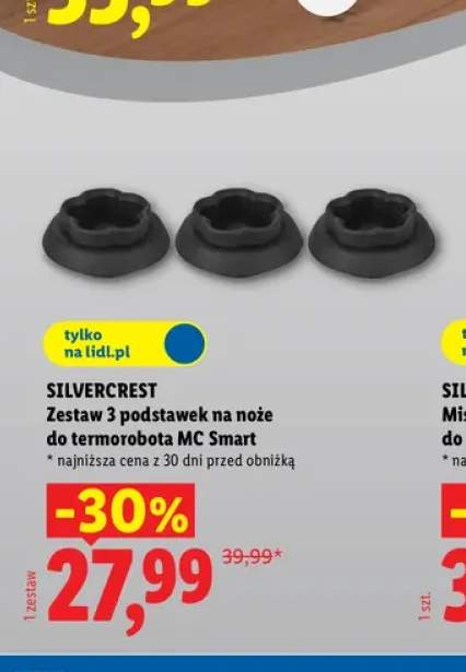 Zestaw 3 podstawek na noże do termorobota Silvercrest Mc Smart