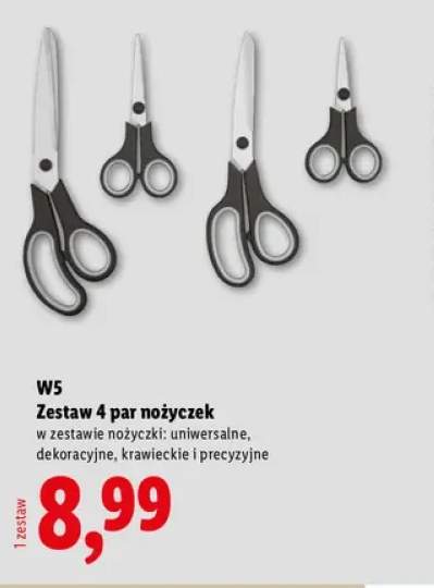 Zestaw 4 par nożyczek W5