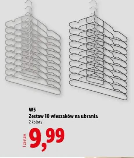 Zestaw 10 wieszaków na ubrania W5