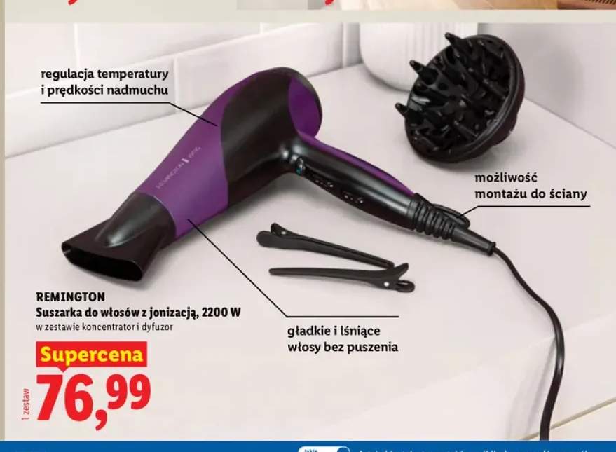 Suszarka do włosów z jonizacją Remington 2200W
