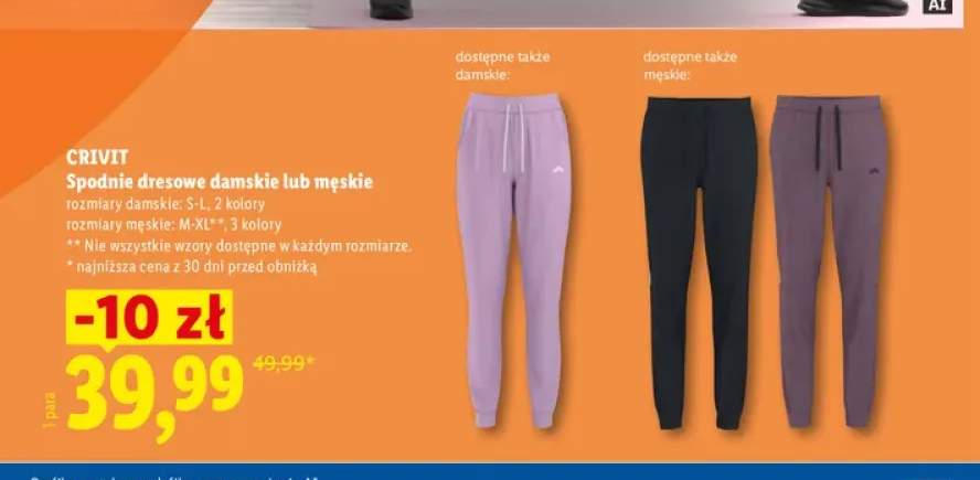 Spodnie dresowe damskie Crivit +1 wariant