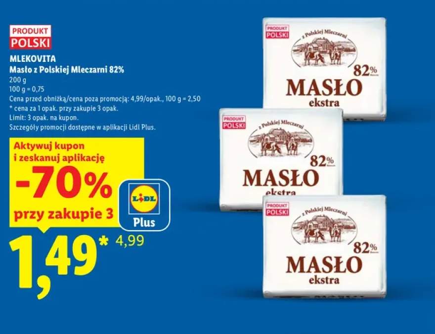 Masło ekstra z Polskiej Mleczarni