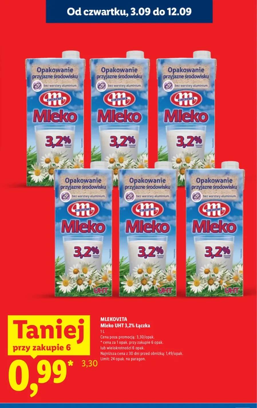 Mleko UHT Łączka Mlekovita 3,2%