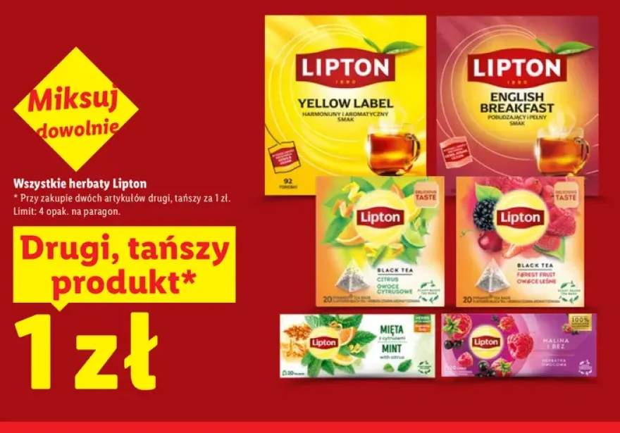 Herbata Lipton Yellow Label +6 wariantów
