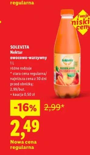 Nektar owocowo-warzywny Solevita