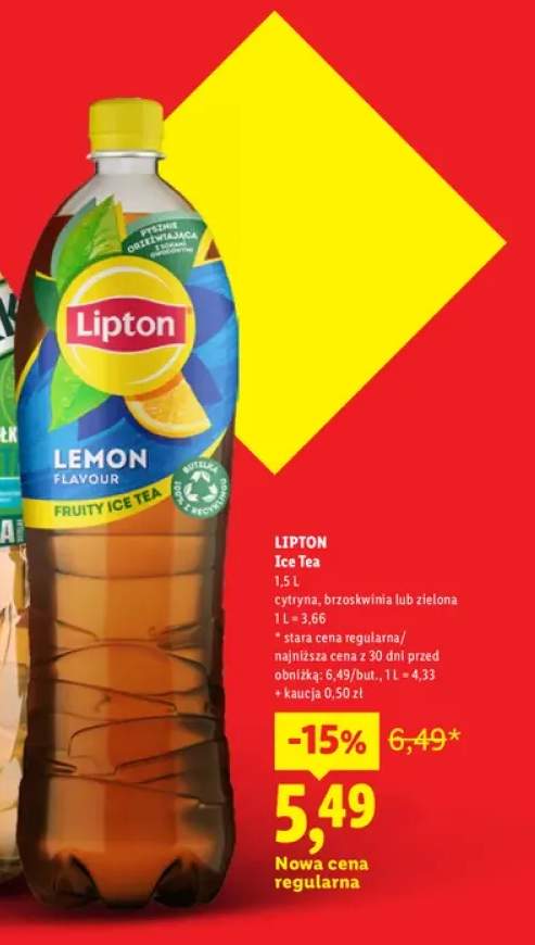 Herbata mrożona Lipton Ice Tea cytryna +2 warianty