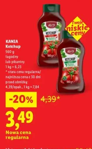Ketchup pikantny Kania +1 wariant