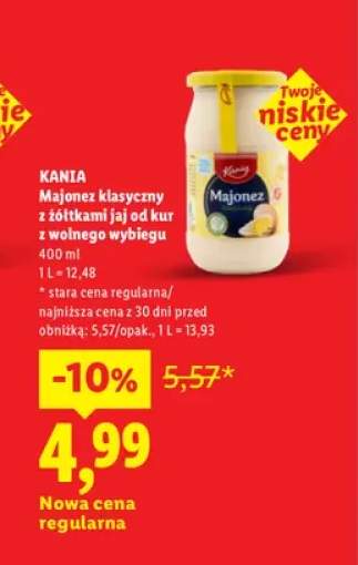 Majonez klasyczny z żółtkami jaj od kur z wolnego wybiegu Kania