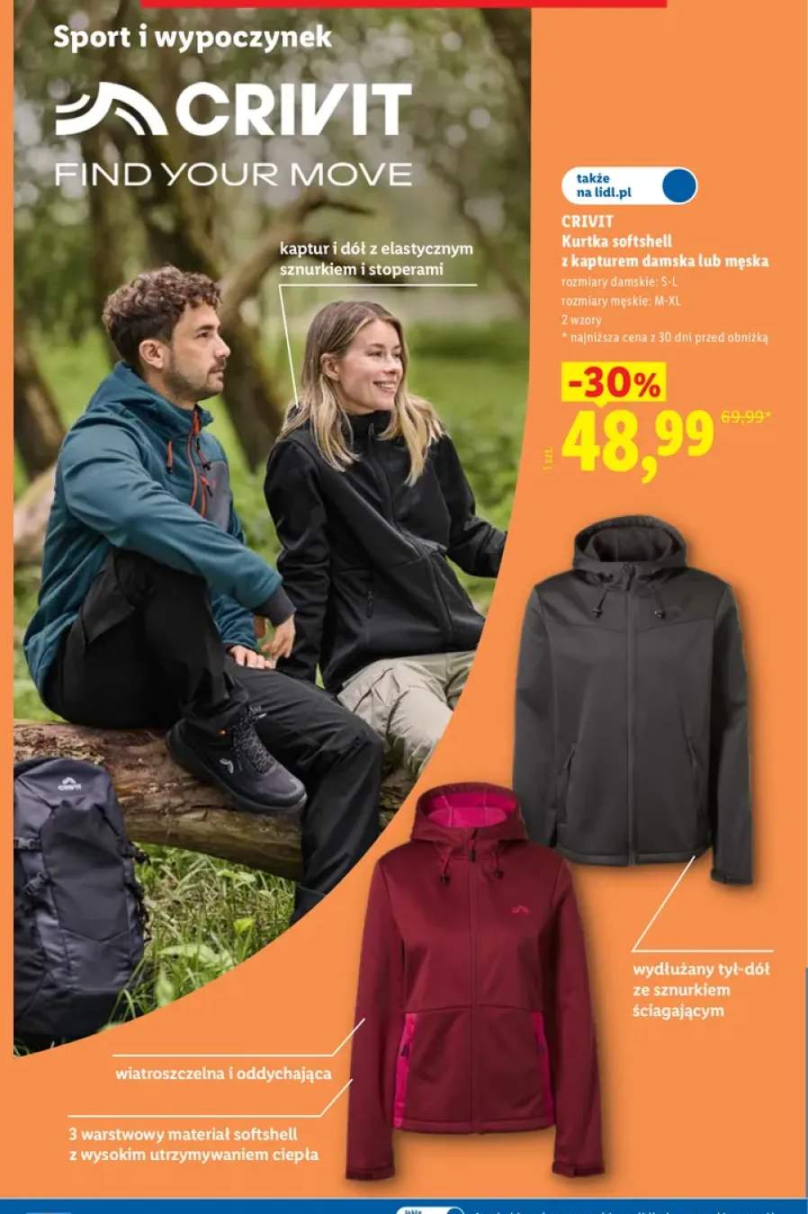 Kurtka softshell z kapturem damska Crivit +1 wariant
