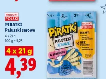 Paluszki serowe Piratki 4-pak 21 g