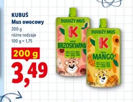 Mus owocowy jabłko brzoskwinia Kubuś +1 wariant