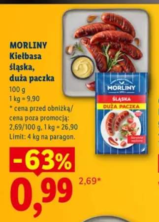 Kiełbasa śląska duża paczka Morliny