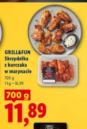 Skrzydełka z kurczaka w marynacie Grill & Fun