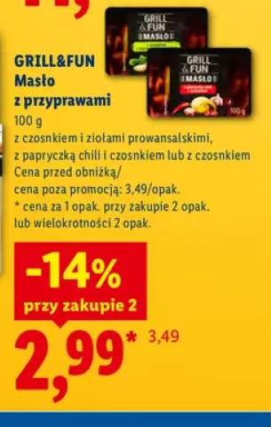 Masło z przyprawami z czosnkiem i ziołami prowansalskimi Grill & Fun +2 warianty