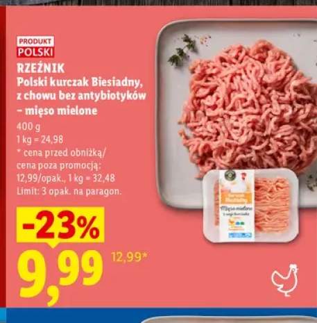 Polski kurczak Biesiadny z chowu bez antybiotyków mięso mielone Rzeźnik