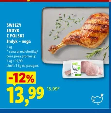 Indyk noga Świeży Indyk z Polski