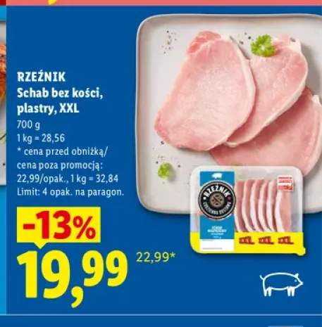 Schab bez kości plastry XXL Rzeźnik
