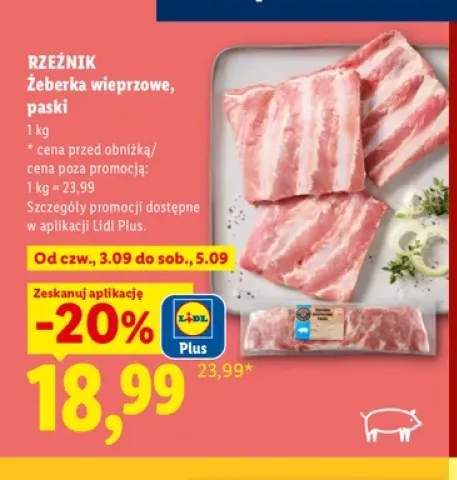 Żeberka wieprzowe paski Rzeźnik
