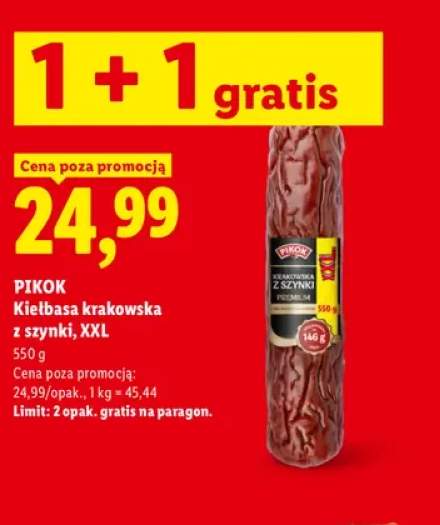 Kiełbasa krakowska z szynki XXL Pikok