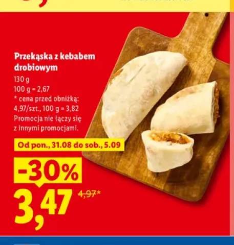 Przekąska z kebabem drobiowym