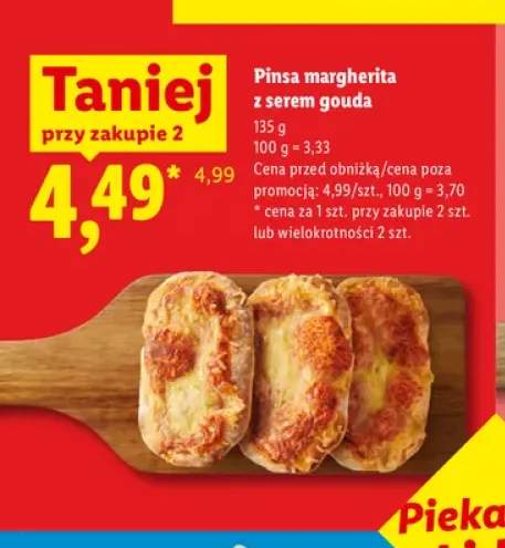 Pinsa margherita z serem gouda