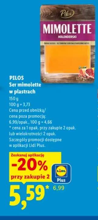 Ser mimolette w plastrach Pilos