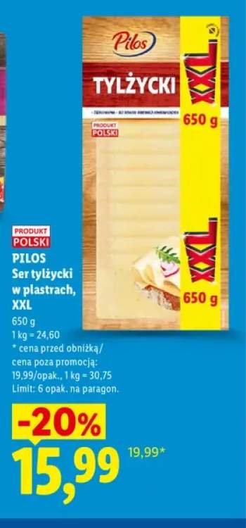 Ser tylżycki w plastrach XXL Pilos