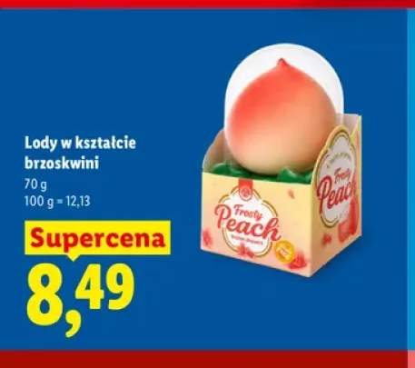 Lody w kształcie brzoskwini Frosty Peach