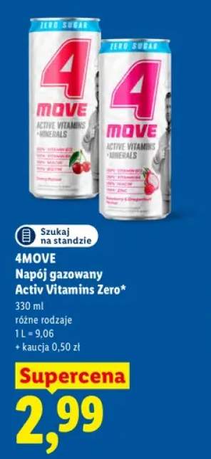 Napój gazowany Activ Vitamins Zero 4MOVE