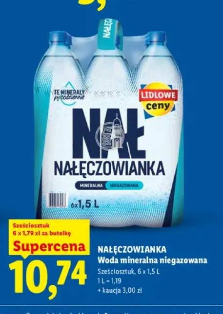 Woda mineralna niegazowana Nałęczowianka 6-pak 1,5 l