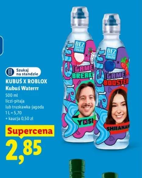 Napój Kubuś x Roblox Kubuś Waterrr liczi-pitaja +1 wariant