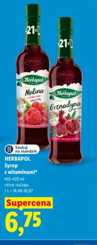 Syrop z witaminami Herbapol malina z dziką różą +1 wariant
