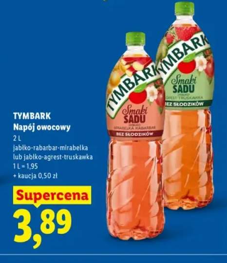 Napój owocowy jabłko-rabarbar-mirabelka Tymbark +1 wariant