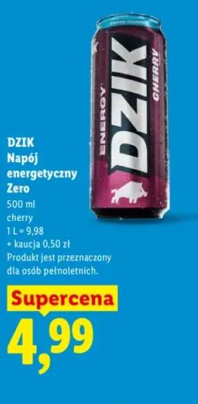 Napój energetyczny Zero cherry Dzik
