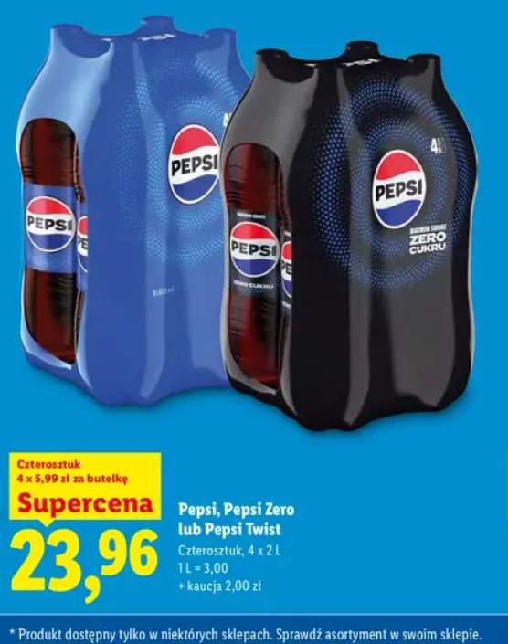 Napój gazowany Pepsi Zero 4-pak +2 warianty