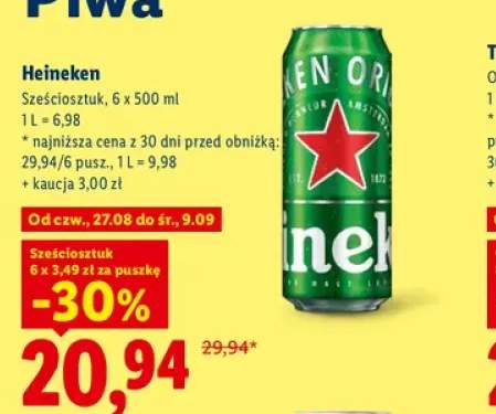 Piwo Heineken 6-pak 500 ml